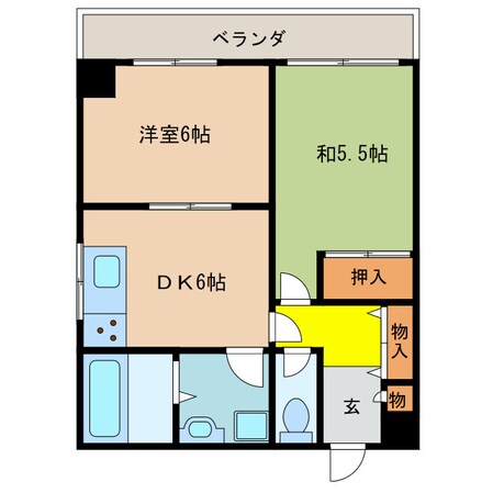 中央マンション松阪の物件間取画像